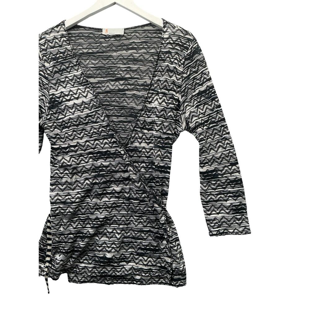 Missoni Zig Zag Chevron Open Front Knit Cardigan Sweater Size Small Multicolor - Picture 2 of 13